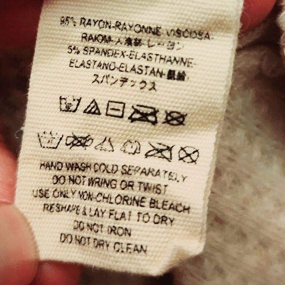 Free People Cream White Oversized Thermal Hi-Low Top Women's XS Comfy Lounge EUC - Picture 6 of 6